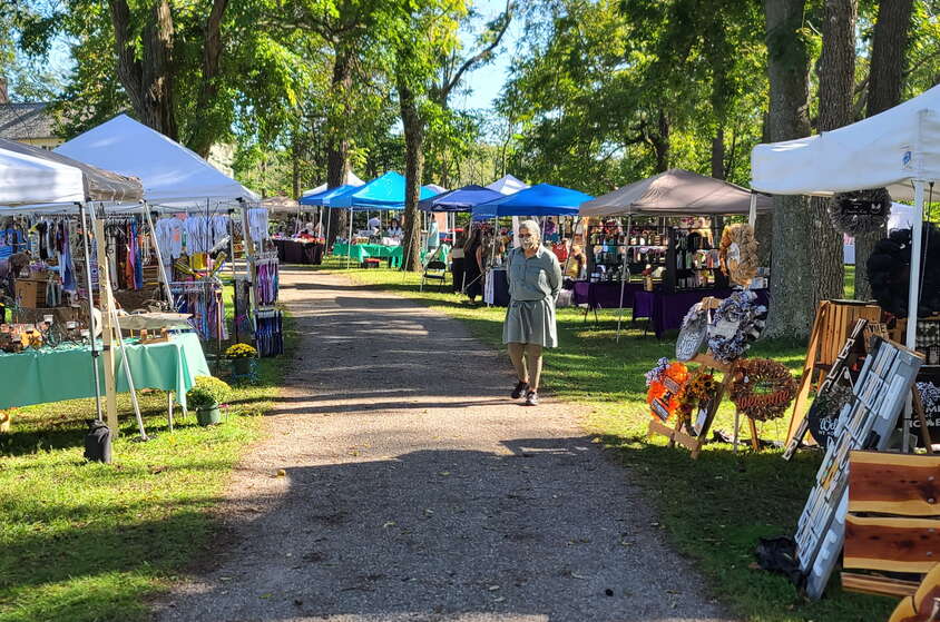 A Beautiful Day for the 2021 Fall Craft Fair in Allaire Village